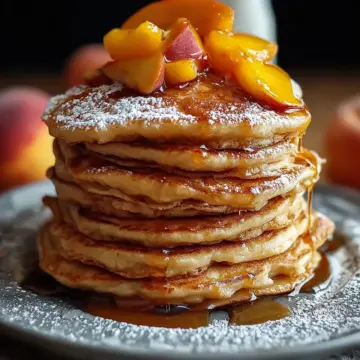 Peach Cobbler Pancakes