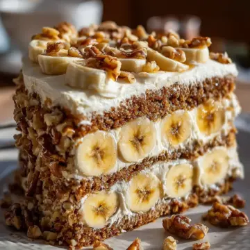 Heavenly Banana Walnut Cream Cake Recipe Made Easy