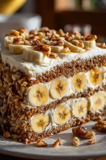 Heavenly Banana Walnut Cream Cake Recipe Made Easy